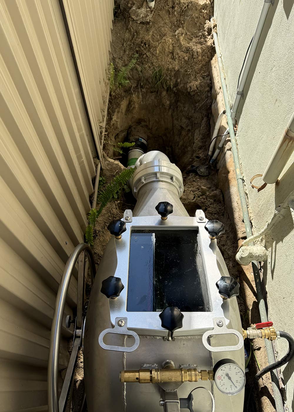 Pipe relining plumbing work